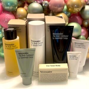 Necessaire The Body Exfoliator Body Serum Body Lotion Body Bar Wash bundle set